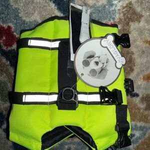 Reflective Neon Green Dog Life Jacket